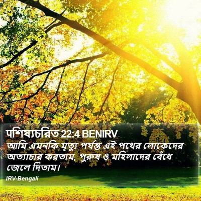 पশিষ্যচরিত 22:4 BENIRV Bible Verse Image
