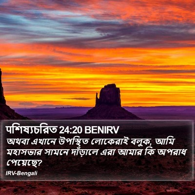 पশিষ্যচরিত 24:20 BENIRV Bible Verse Image