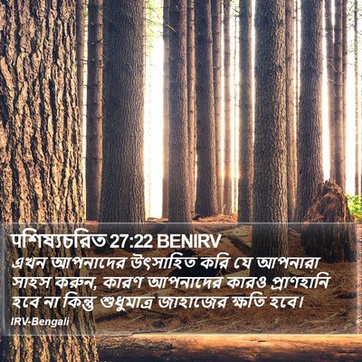 पশিষ্যচরিত 27:22 BENIRV Bible Verse Image