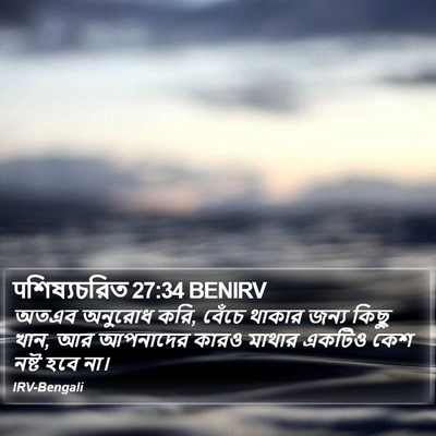 पশিষ্যচরিত 27:34 BENIRV Bible Verse Image