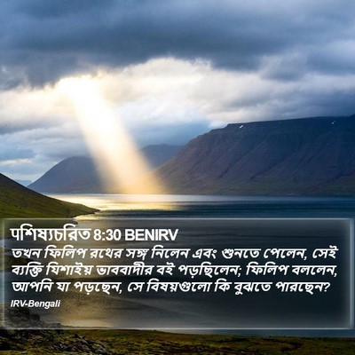 पশিষ্যচরিত 8:30 BENIRV Bible Verse Image