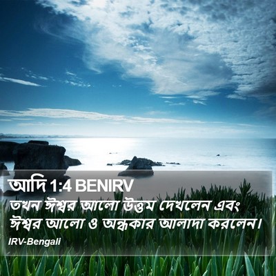 আদি 1:4 BENIRV Bible Verse Image