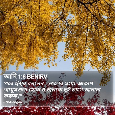 আদি 1:6 BENIRV Bible Verse Image