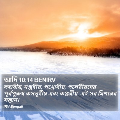 আদি 10:14 BENIRV Bible Verse Image