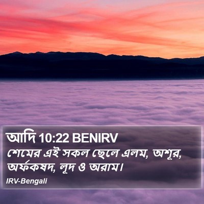 আদি 10:22 BENIRV Bible Verse Image