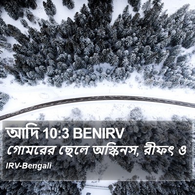 আদি 10:3 BENIRV Bible Verse Image