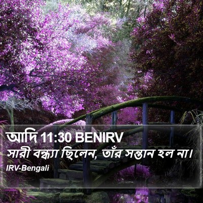 আদি 11:30 BENIRV Bible Verse Image