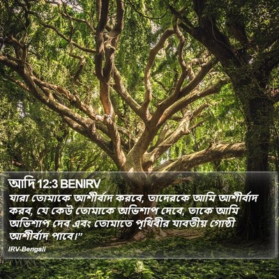 আদি 12:3 BENIRV Bible Verse Image