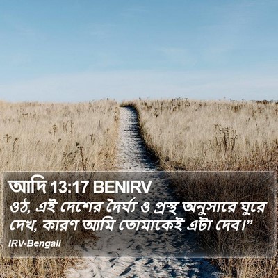 আদি 13:17 BENIRV Bible Verse Image