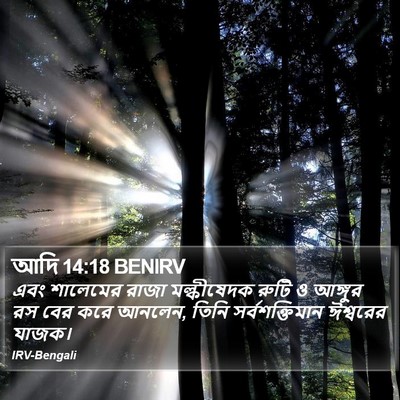 আদি 14:18 BENIRV Bible Verse Image