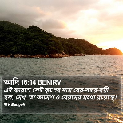 আদি 16:14 BENIRV Bible Verse Image