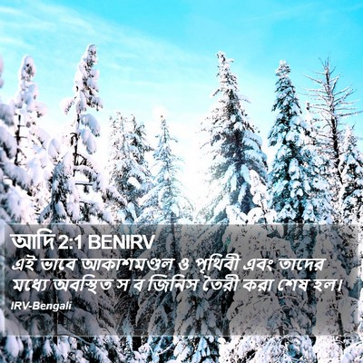 আদি 2:1 BENIRV Bible Verse Image