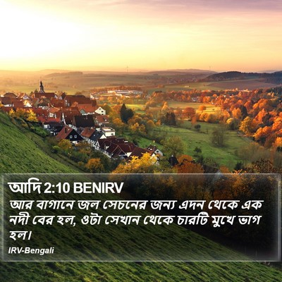 আদি 2:10 BENIRV Bible Verse Image