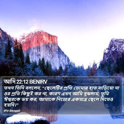 আদি 22:12 BENIRV Bible Verse Image