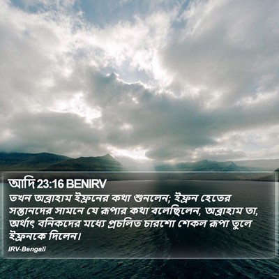 আদি 23:16 BENIRV Bible Verse Image