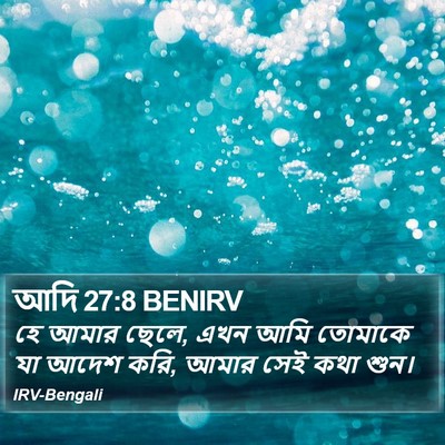 আদি 27:8 BENIRV Bible Verse Image