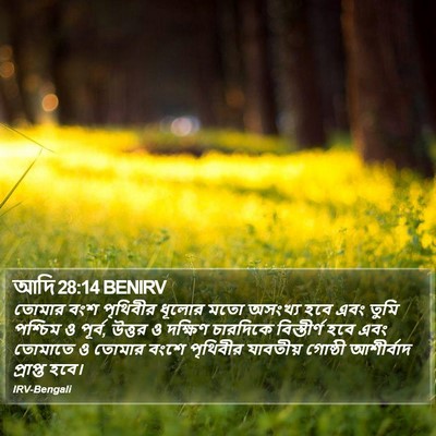 আদি 28:14 BENIRV Bible Verse Image
