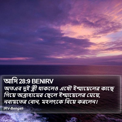 আদি 28:9 BENIRV Bible Verse Image