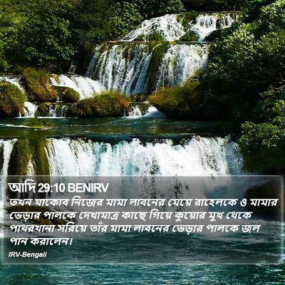 আদি 29:10 BENIRV Bible Verse Image