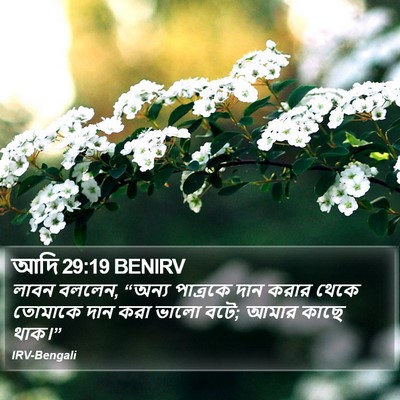 আদি 29:19 BENIRV Bible Verse Image