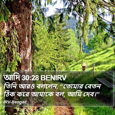 আদি 30:28 BENIRV Bible Verse Image