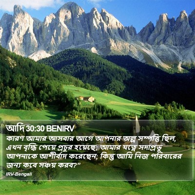 আদি 30:30 BENIRV Bible Verse Image