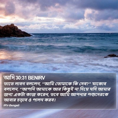 আদি 30:31 BENIRV Bible Verse Image