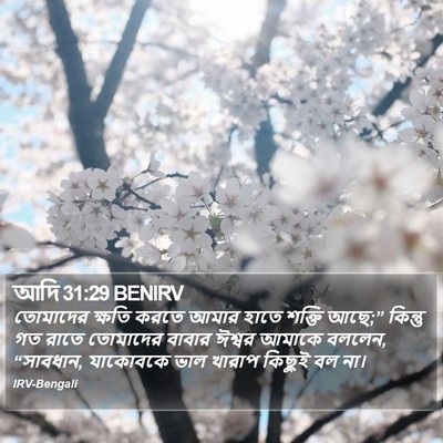 আদি 31:29 BENIRV Bible Verse Image