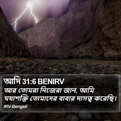 আদি 31:6 BENIRV Bible Verse Image