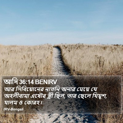 আদি 36:14 BENIRV Bible Verse Image
