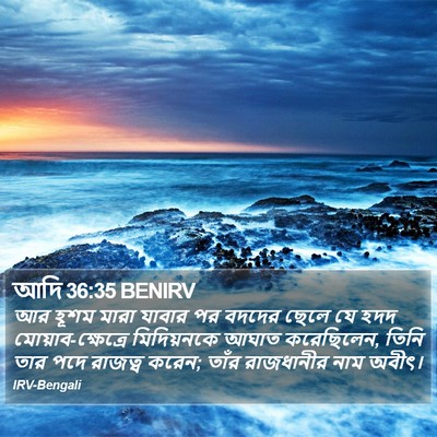 আদি 36:35 BENIRV Bible Verse Image