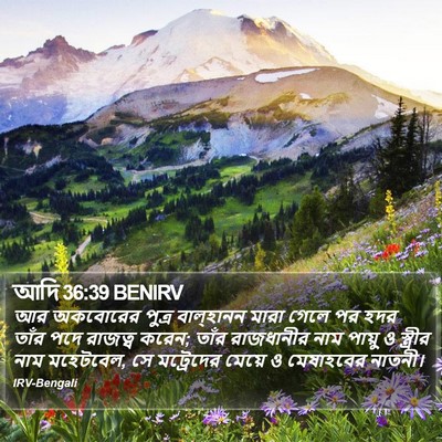 আদি 36:39 BENIRV Bible Verse Image