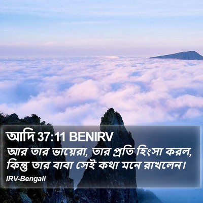 আদি 37:11 BENIRV Bible Verse Image