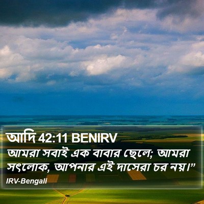 আদি 42:11 BENIRV Bible Verse Image
