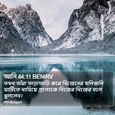 আদি 44:11 BENIRV Bible Verse Image