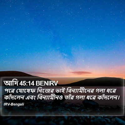 আদি 45:14 BENIRV Bible Verse Image
