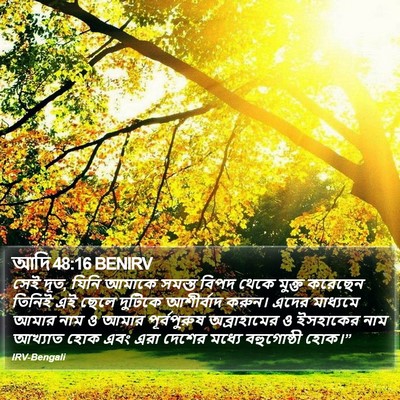 আদি 48:16 BENIRV Bible Verse Image
