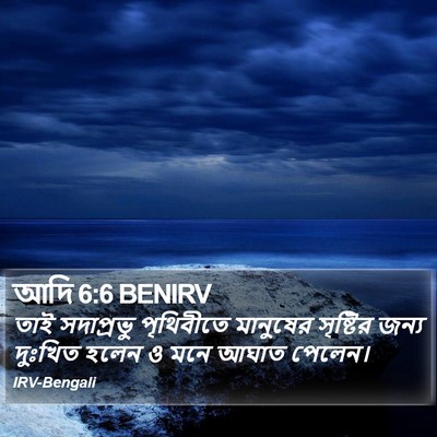 আদি 6:6 BENIRV Bible Verse Image