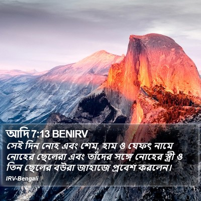 আদি 7:13 BENIRV Bible Verse Image