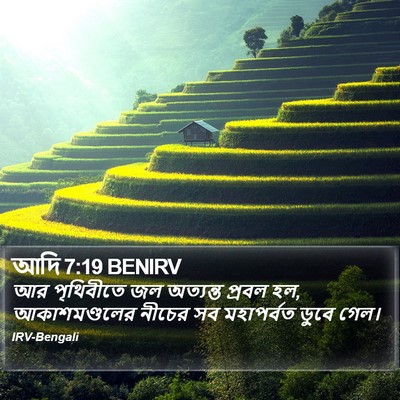 আদি 7:19 BENIRV Bible Verse Image