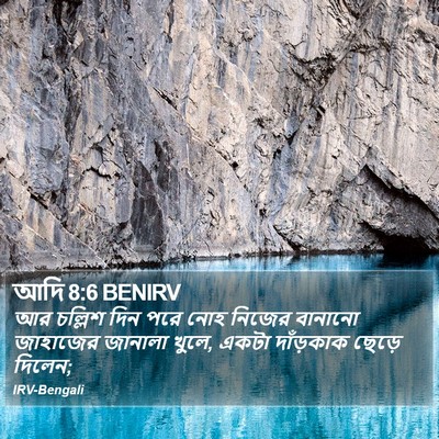 আদি 8:6 BENIRV Bible Verse Image