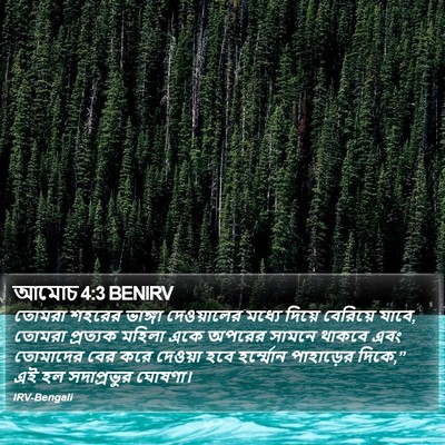 আমোচ 4:3 BENIRV Bible Verse Image