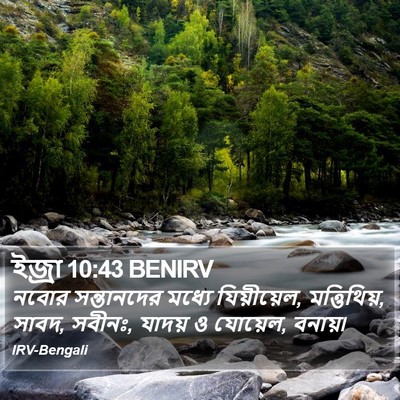 ইজ্ৰা 10:43 BENIRV Bible Verse Image