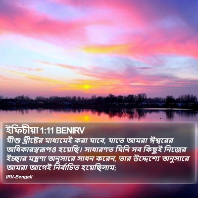 ইফিচীয়া 1:11 BENIRV Bible Verse Image