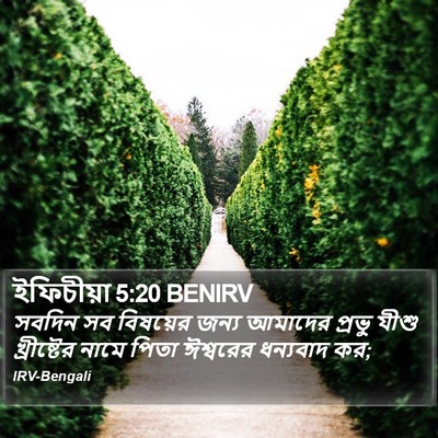ইফিচীয়া 5:20 BENIRV Bible Verse Image