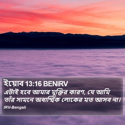 ইয়োব 13:16 BENIRV Bible Verse Image