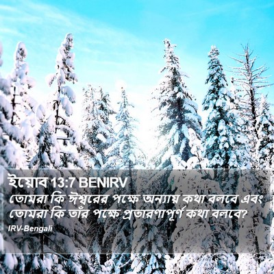 ইয়োব 13:7 BENIRV Bible Verse Image