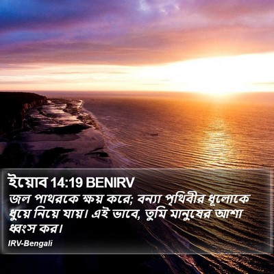 ইয়োব 14:19 BENIRV Bible Verse Image