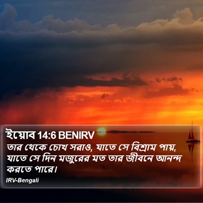 ইয়োব 14:6 BENIRV Bible Verse Image