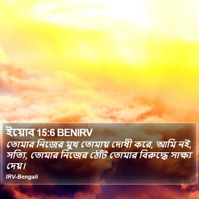 ইয়োব 15:6 BENIRV Bible Verse Image